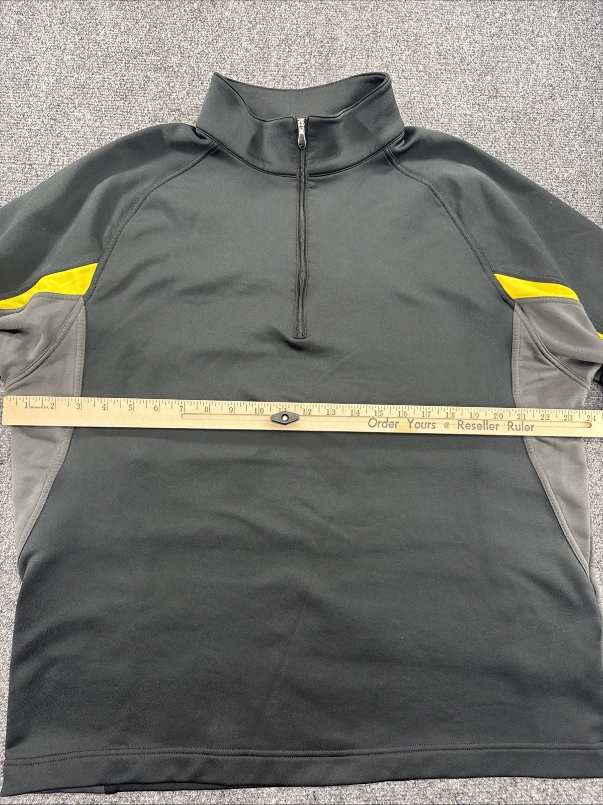 Nike Golf Therma-FIT 1/4 Zip Pullover Mens L Black Gray Fleece Performance