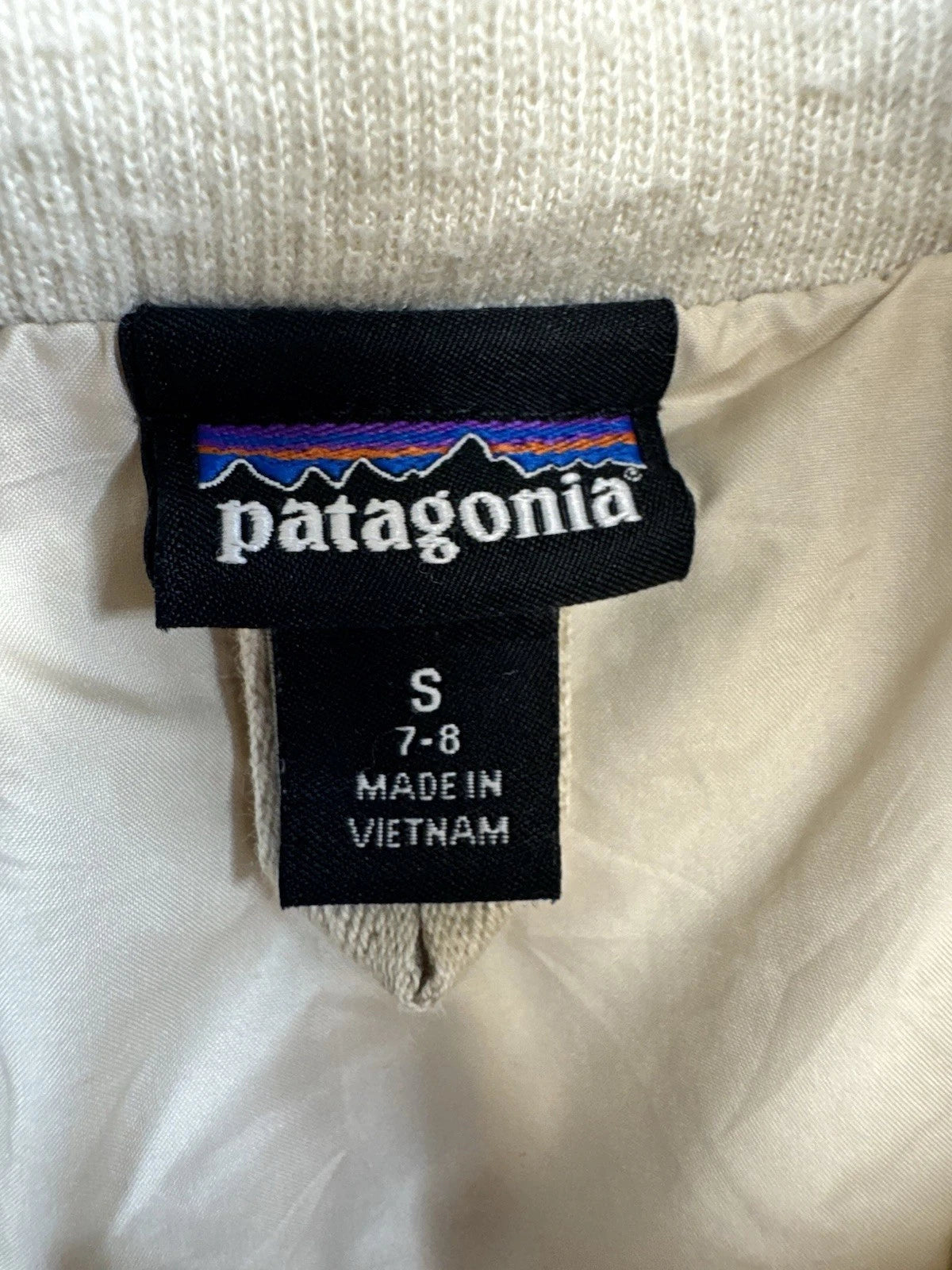 Patagonia Kids' Retro-X Bomber Jacket Sherpa Natural FA22 Size S