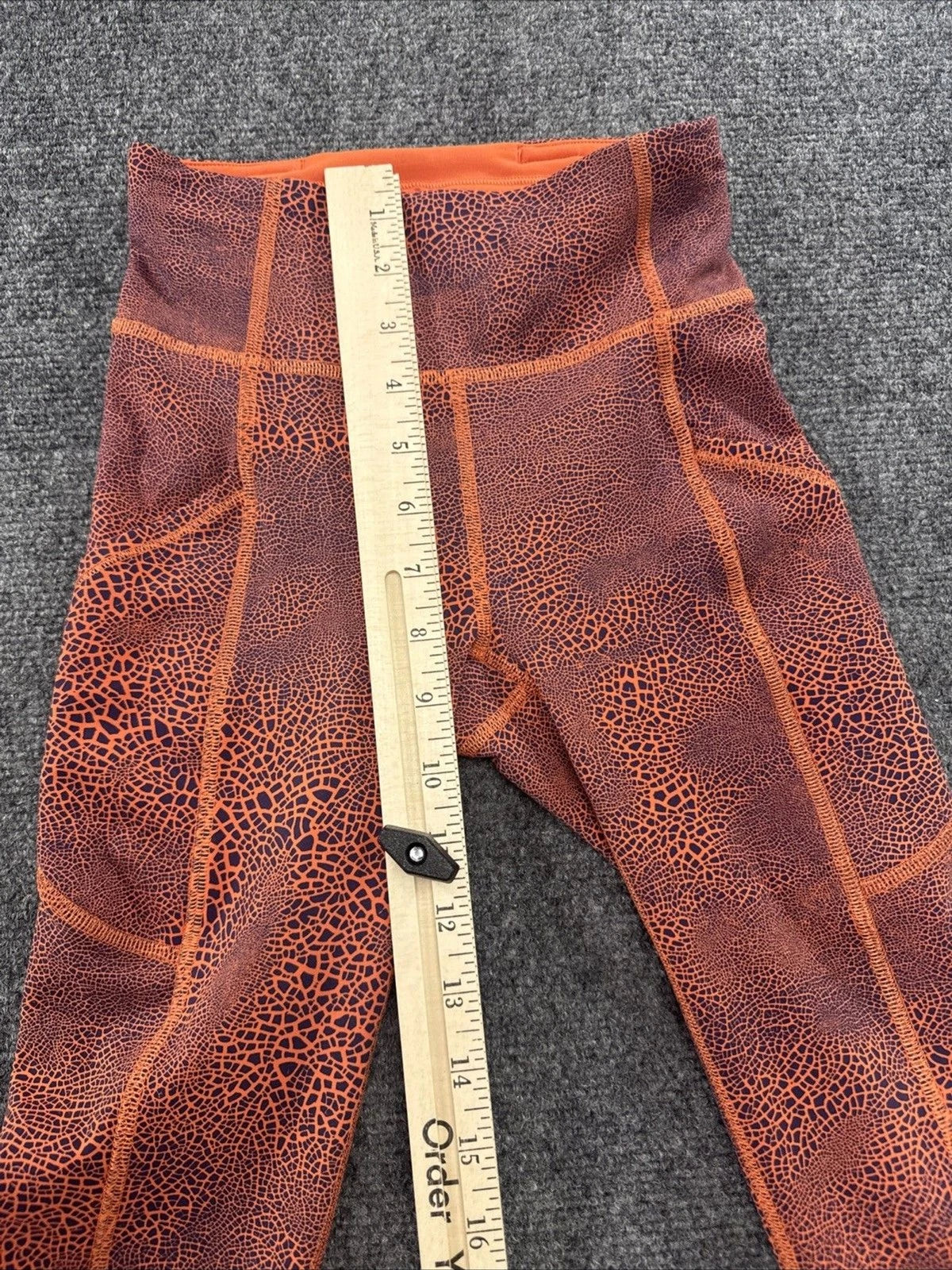 Lululemon Womens Leggings Size 4 Orange Purple Abstract Print High Rise