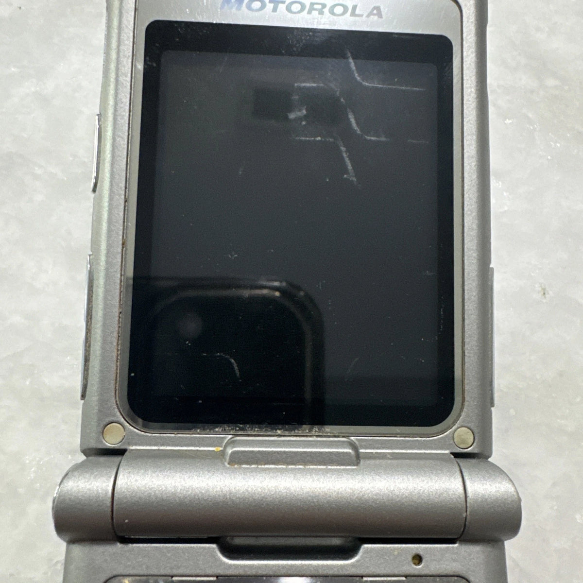 Motorola RAZR V3 Silver Flip Phone Vintage Cell Phone Phone Only Untested