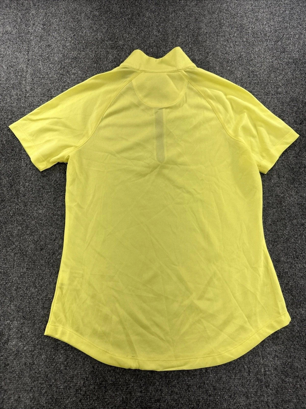 Greg Norman Play Dry Golf Shirt Women XS Bright Yellow Black Quarter Zip NWT