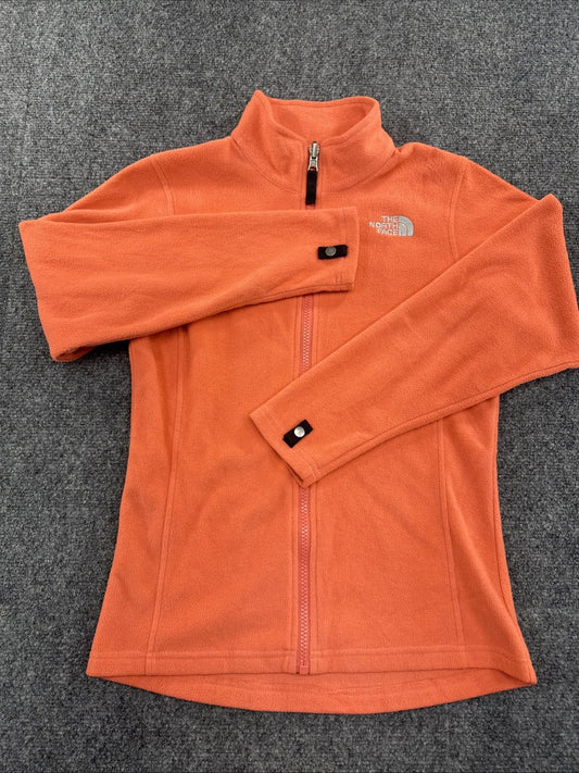 The North Face Girls Fleece Jacket L 14/16 Orange Full Zip Fall 2014 CLTO