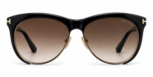 Tom Ford Leona TF365 01G Sunglasses Black Gold Gradient 59-12-140