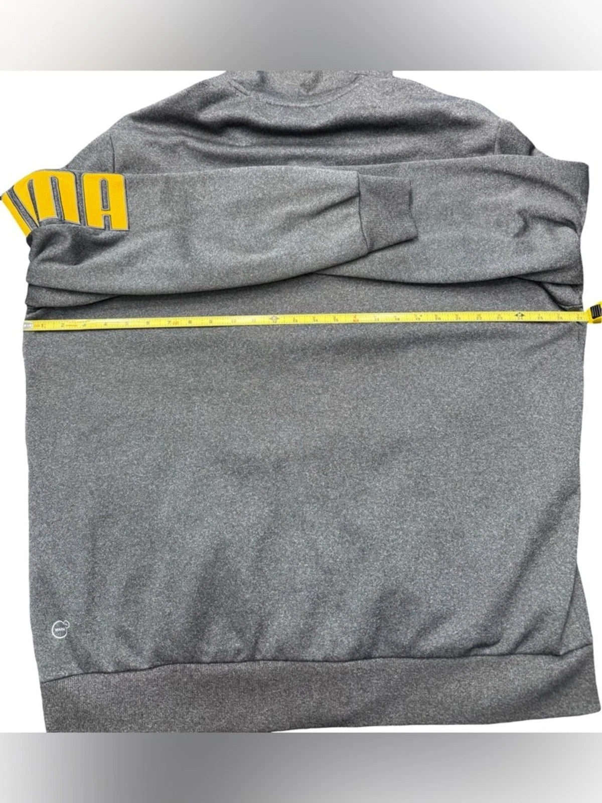 Puma WarmCell Zip Up Hoodie Men’s XXL Gray Yellow Logo Athletic Full Zip