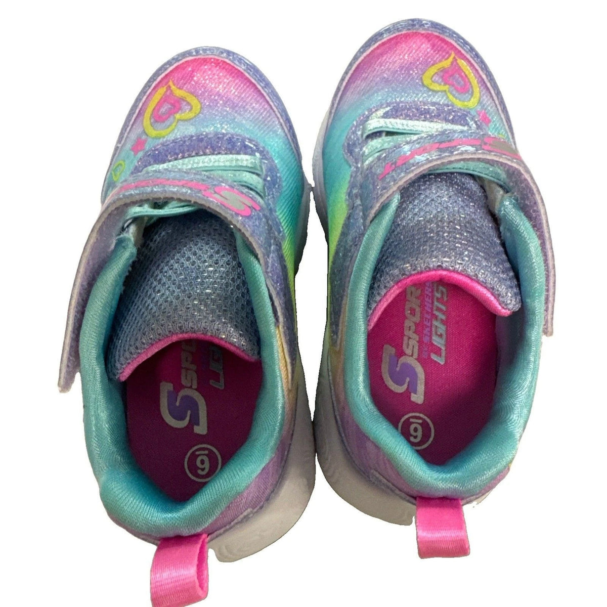 S Sport by Skechers Alina Hearts Pink Light-Up Sneakers Toddler Girls 6T