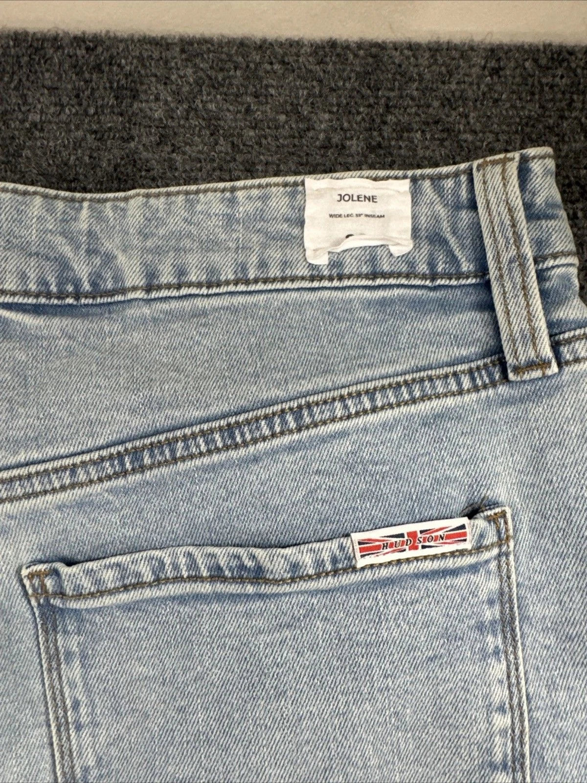 Hudson Jolene Wide Leg Jeans Women 30 Light Wash High Rise 32 Inseam BNWT