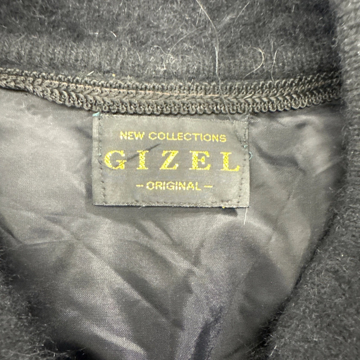 Vintage Gizel Angora Cardigan Women’s Large Black Beaded Embroidered Sweater