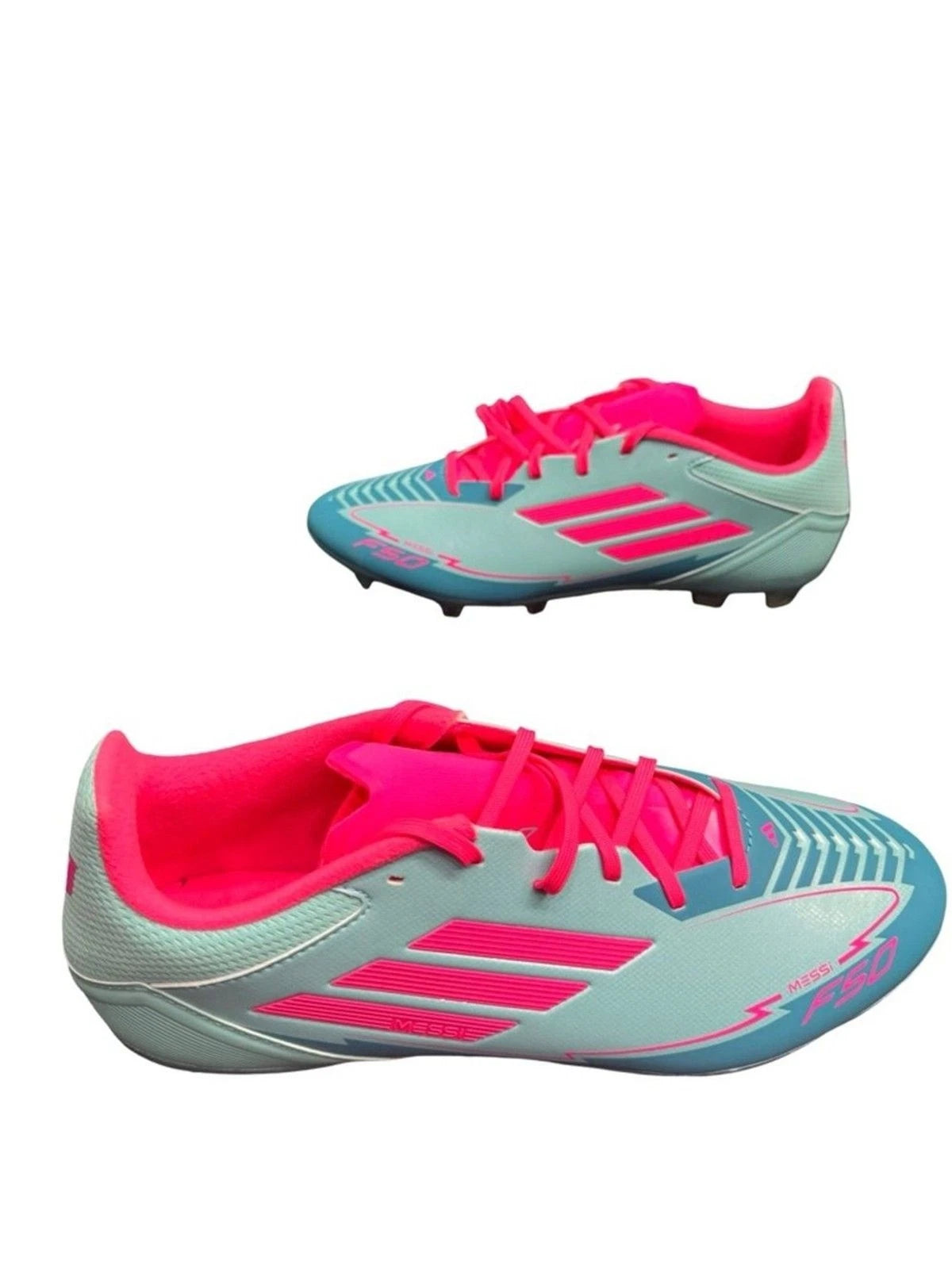 adidas F50 League Messi FG/MG Men's 10.5 Aqua Pink IH0928 New No Box