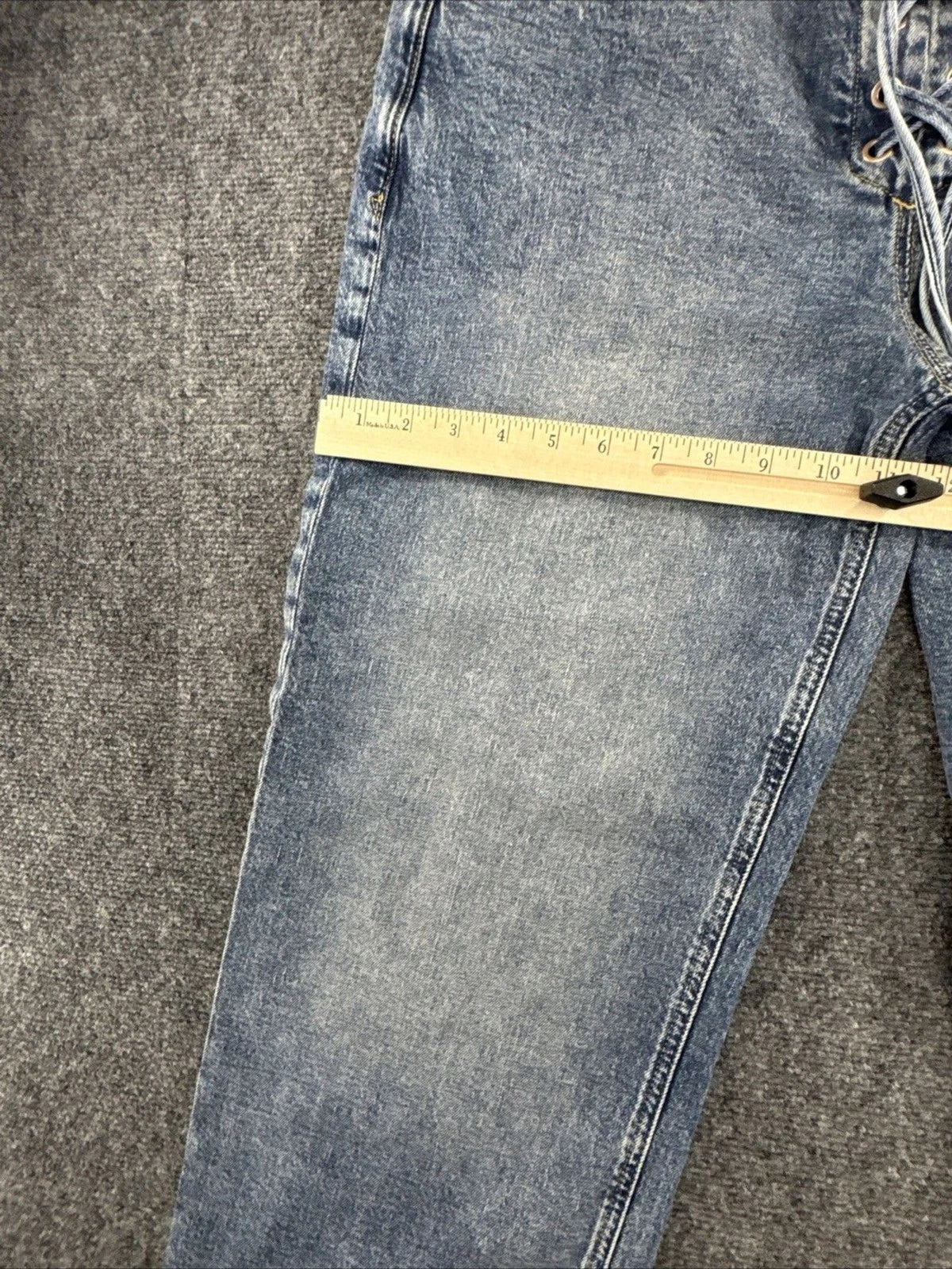 Gap Low Rise 90s Loose Lace Up Jeans Womens 30 Light Wash Wide Leg Y2K