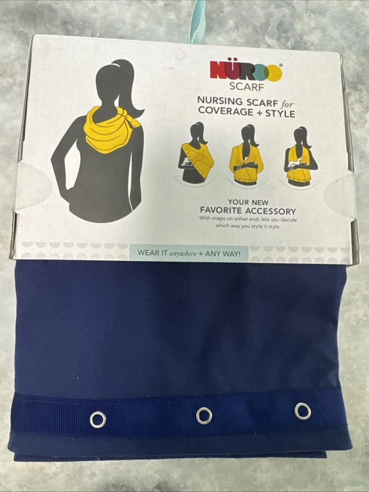Müroo Nursing Scarf Navy Breastfeeding Cover Infinity Scarf NWT