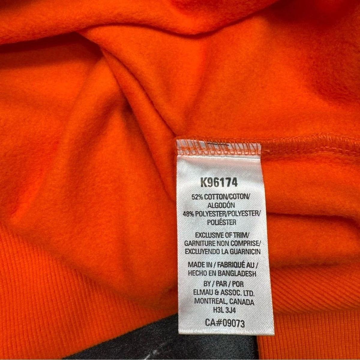 Kangol Men’s Crewneck Sweater XL Orange Logo Streetwear Pullover BNWT