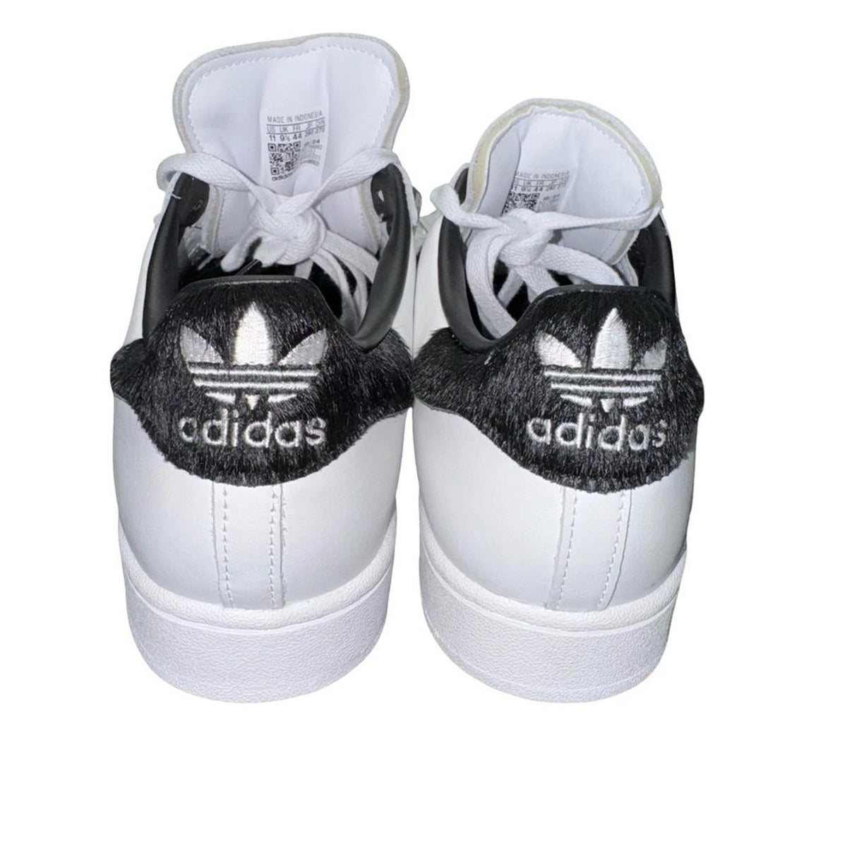 adidas Superstar II W Women’s 11 White Black Faux Fur Stripes IH9267 New