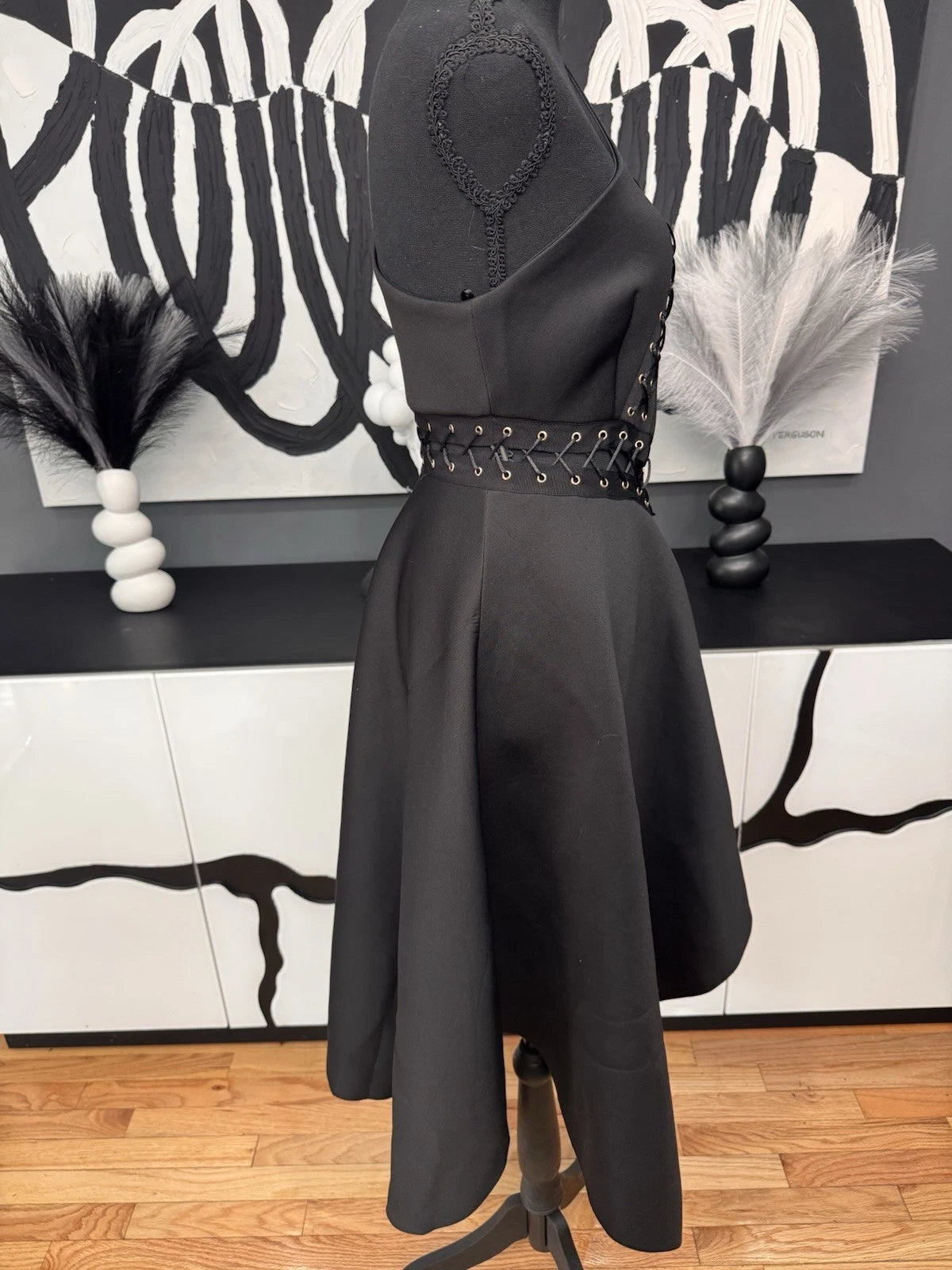 ASOS DESIGN One Shoulder Midi Dress Women's 4 Lace Up Asymmetric Hem Prom Party