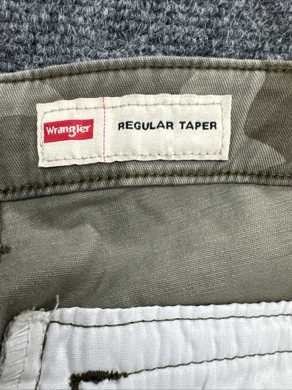 Wrangler Regular Taper Cargo Pants Men’s 30x30 Camo Stretch Utility Workwear