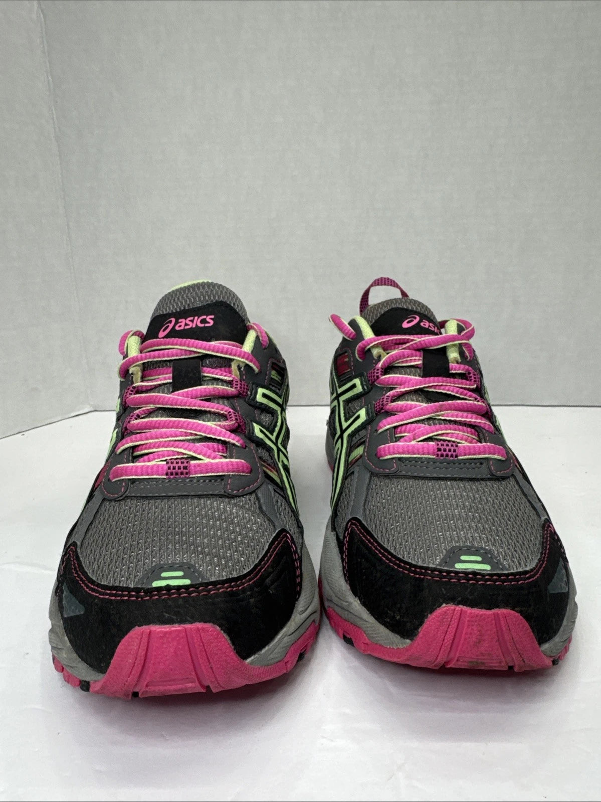 ASICS Gel-Venture 5 Women’s 7.5 Trail Running Shoes Gray Pink Green T5N8N
