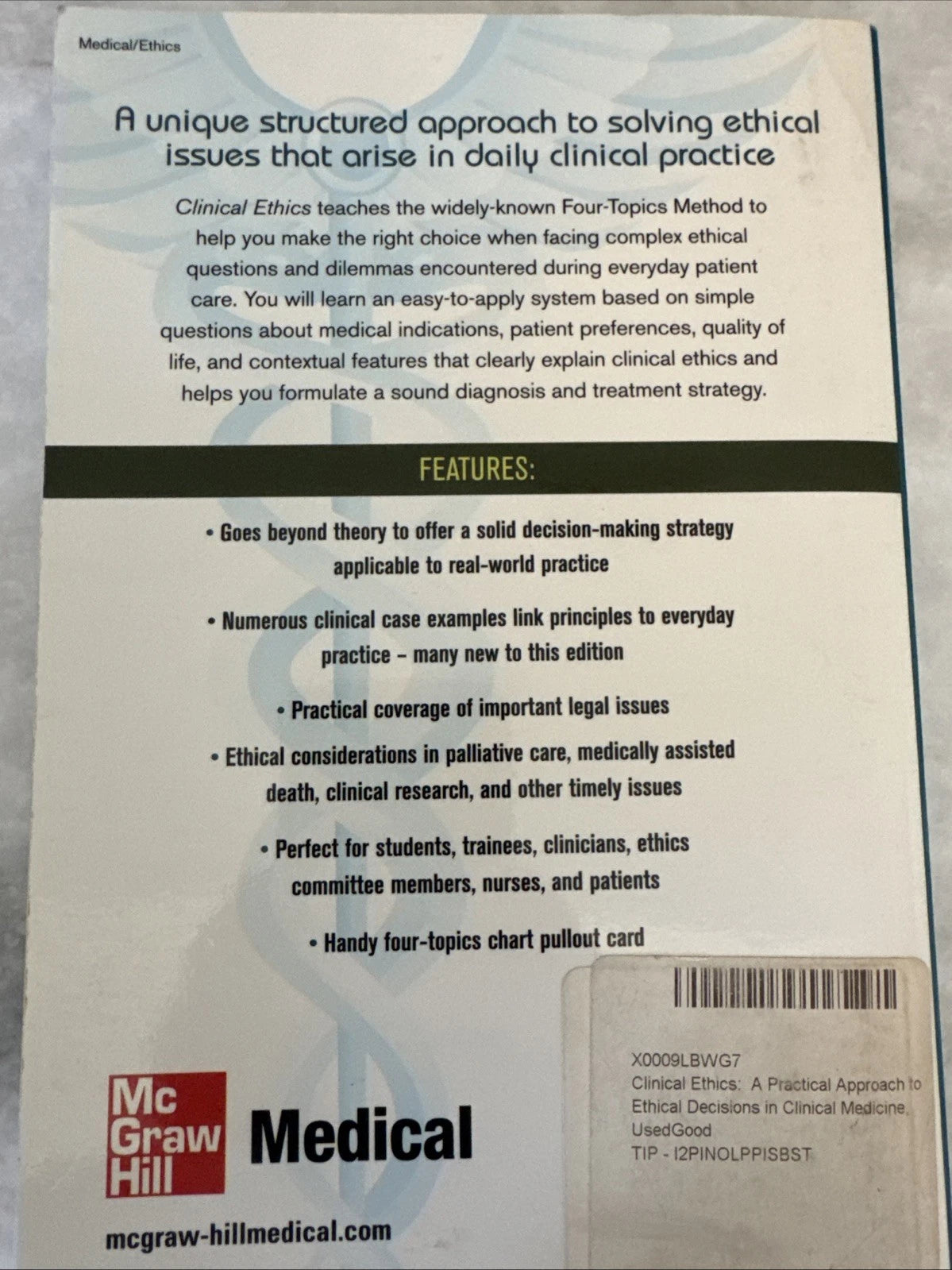 Clinical Ethics 7th Ed Practical Approach Ethical Decisions Clinical Medicine PB