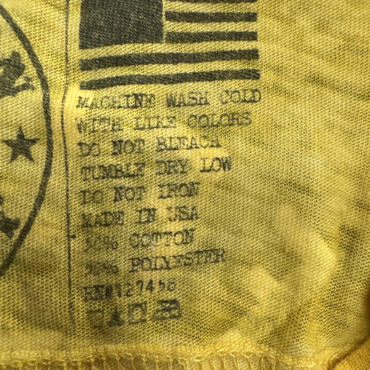 Affliction Lost Souls Men's XXL Yellow Graphic Biker Y2K T-Shirt
