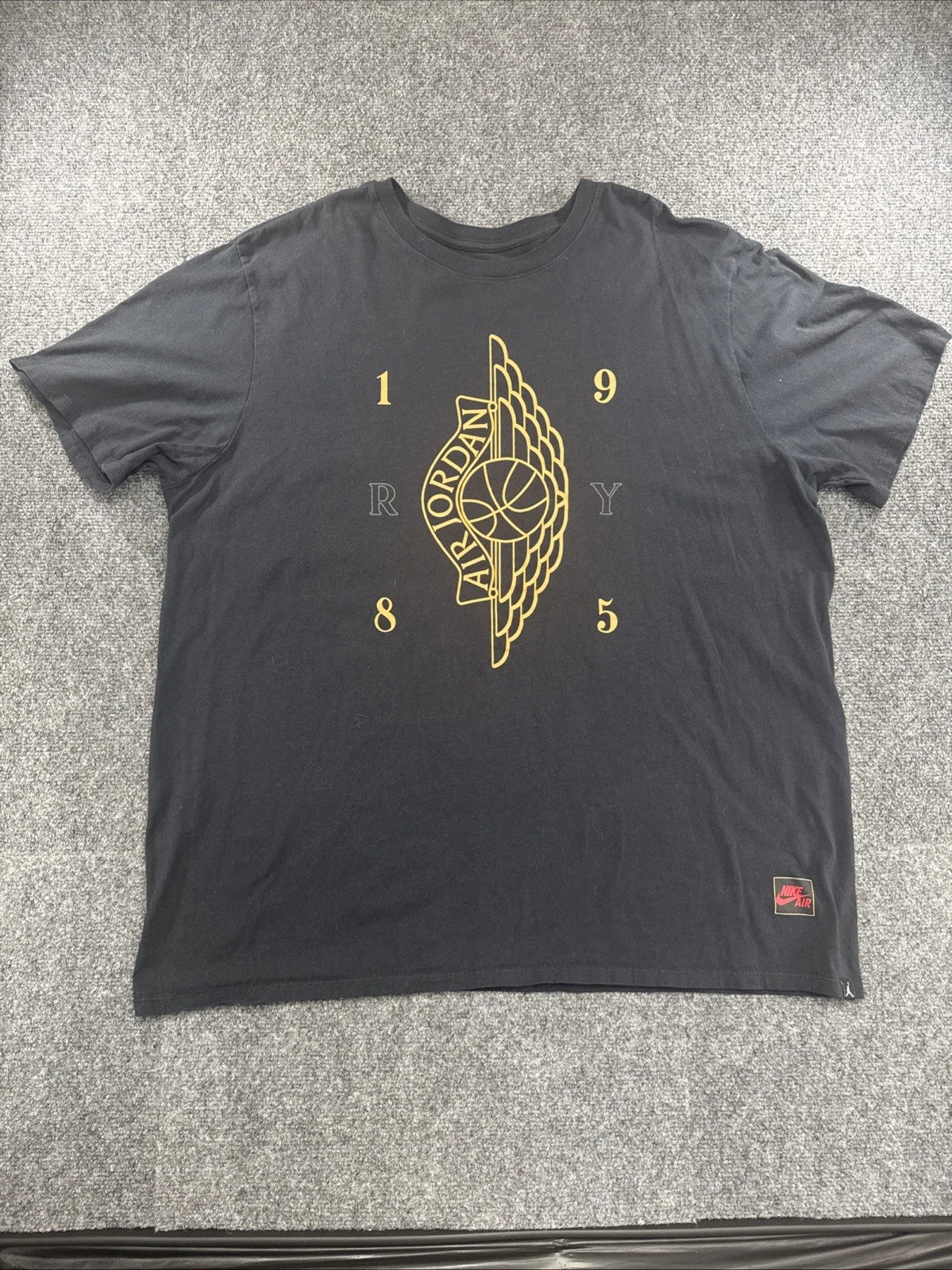 Air Jordan 1985 Wings Logo Graphic T-Shirt Black Men’s XXL Nike Air Cotton