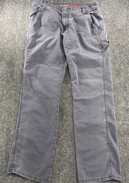 Dickies FLEX Carpenter Work Pants Gray Utility Relaxed Fit Men’s 30x32
