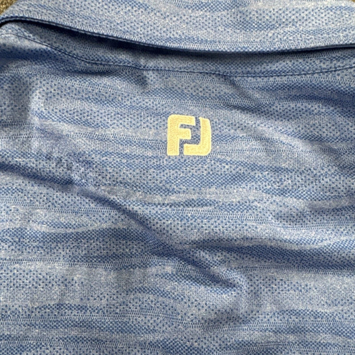FootJoy Performance Golf Polo 2XL Light Blue Heathered Space Dye Short Sleeve