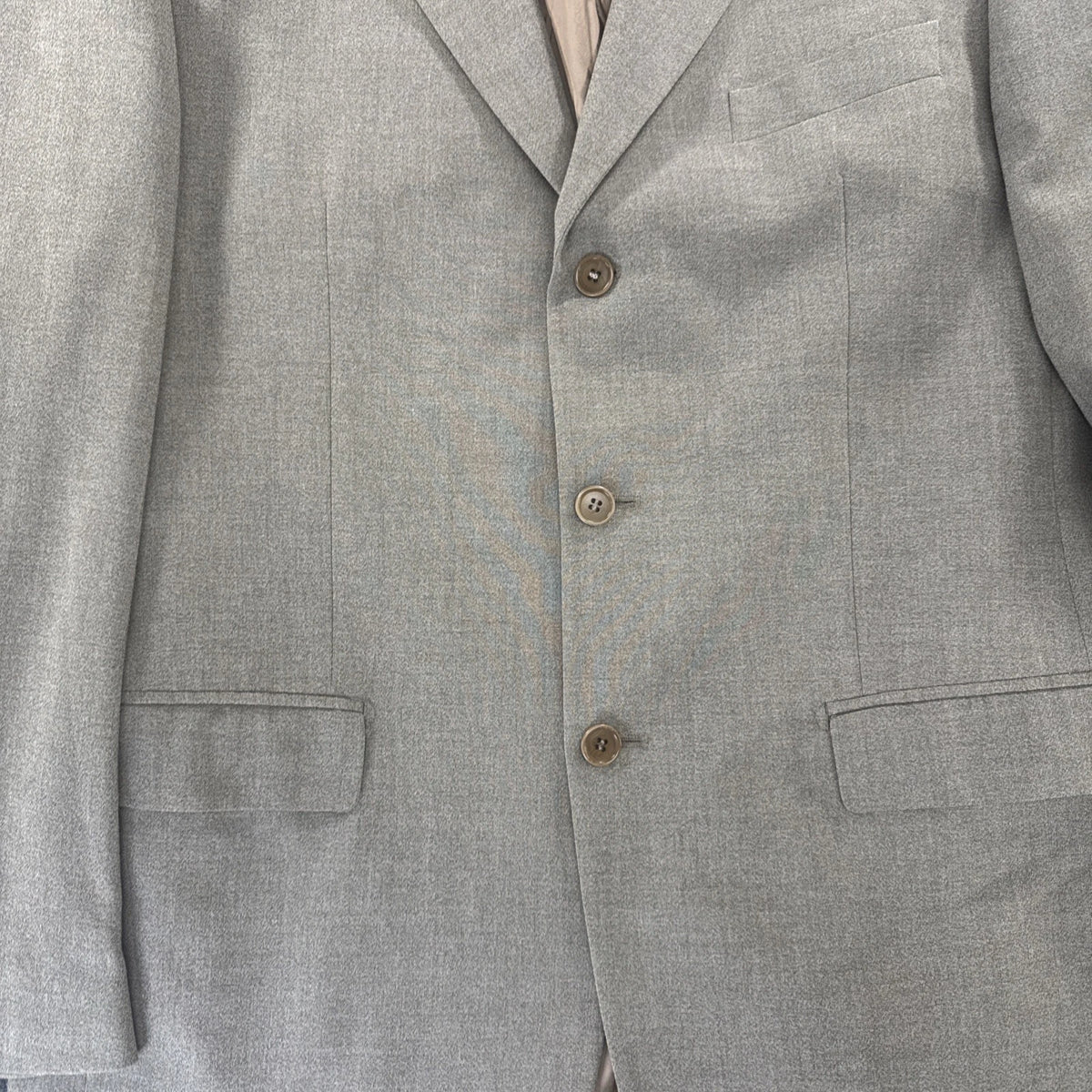 Lamberti Made in Italy Mens Sport Coat Blazer Gray 3 Button Long Tailored