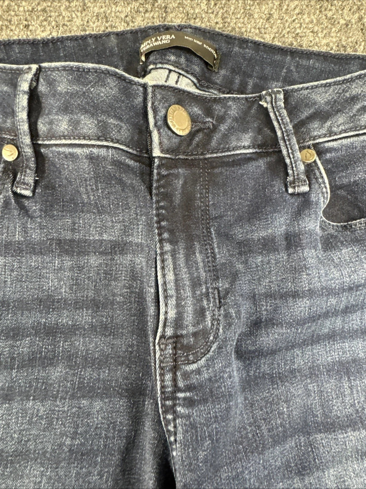Simply Vera Vera Wang Mid Rise Bootcut Jeans Dark Wash Women’s Size 6