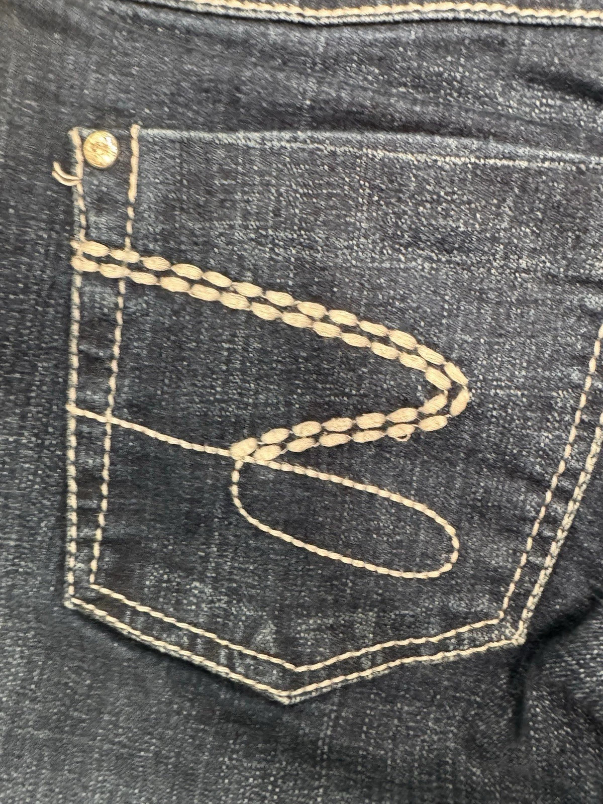 Vintage Seven For All Mankind Skinny Jeans Womens 10 Blue White Stitching Y2K EU