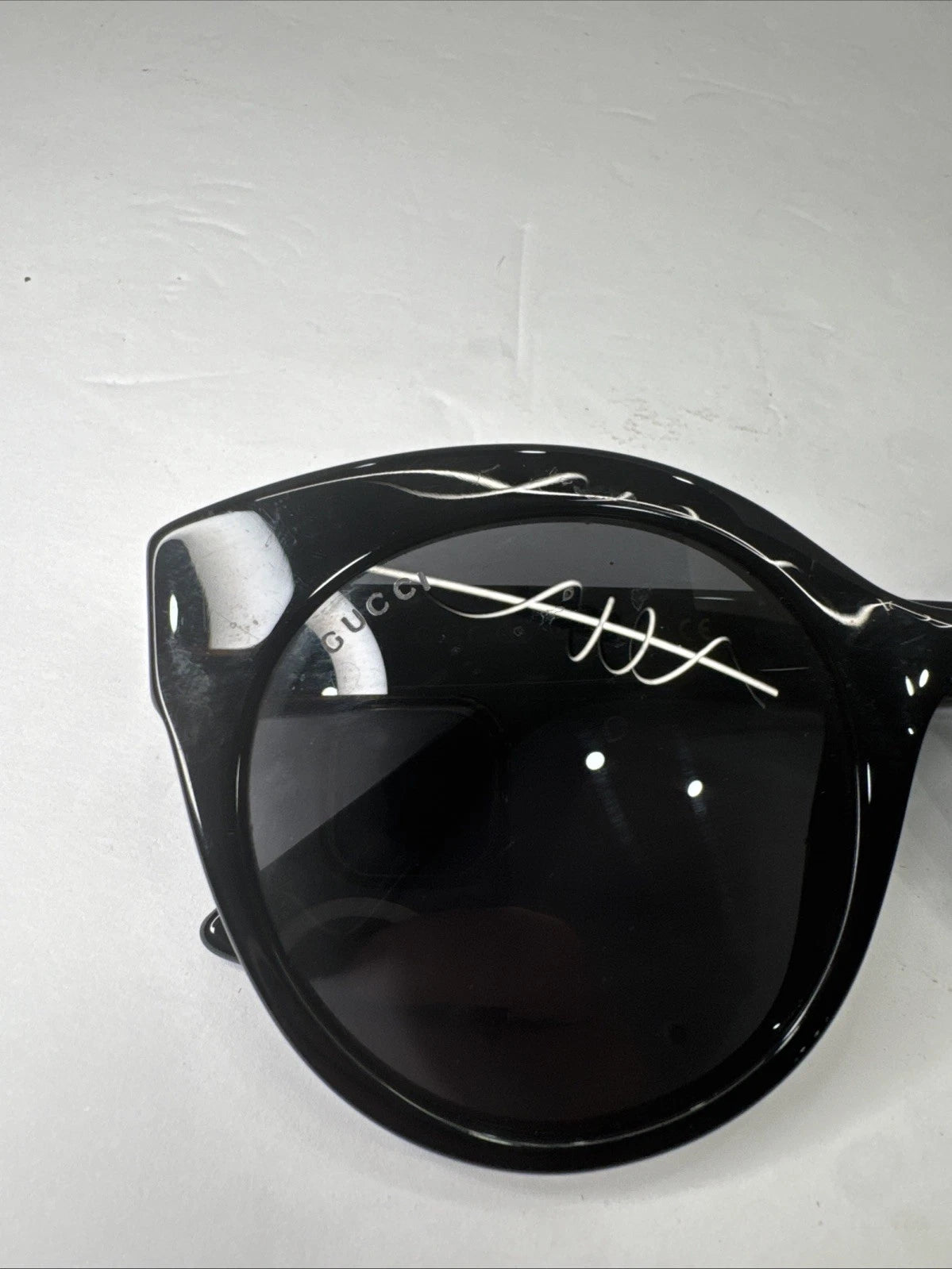 Gucci GG0028S 001 Sunglasses Black Gold Tiger GG 52-24-140 Italy w Case