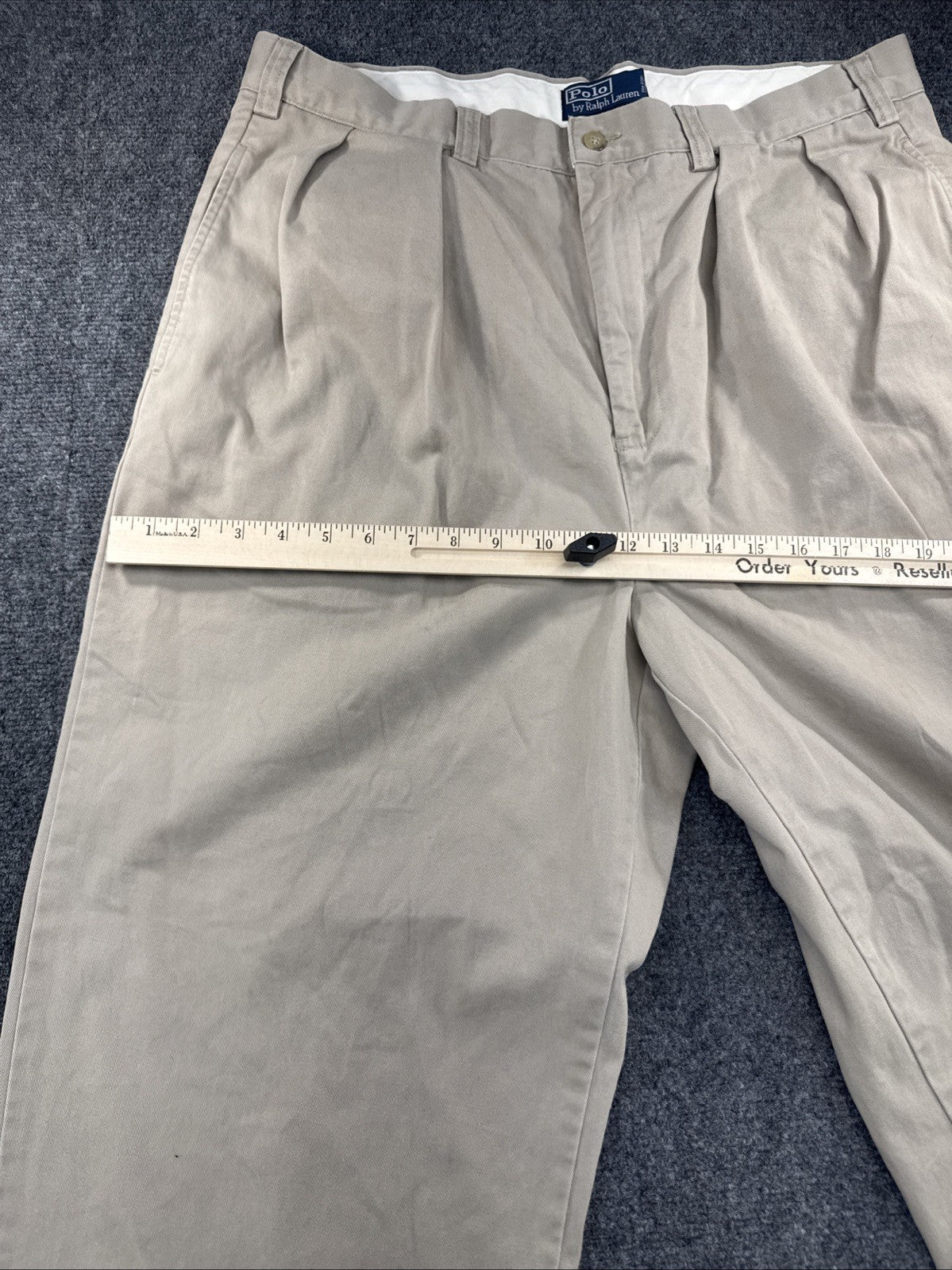 Vintage Polo Ralph Lauren Andrew Pants Men 38x30 Khaki Pleated Chino 90s