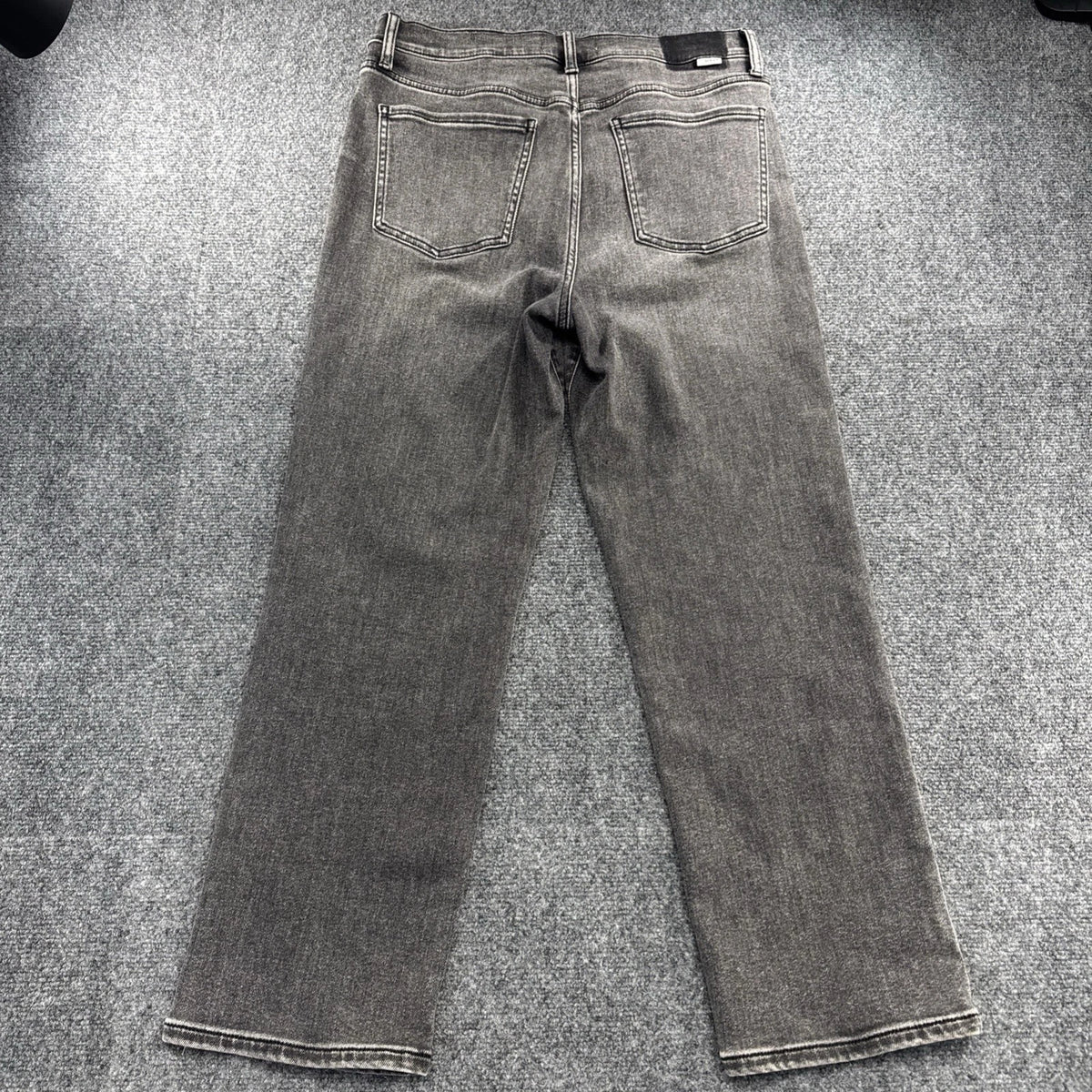 DAZE Denim Far Out High Rise Wide Leg Jeans Womens 30 Black Washed EUC Stretch