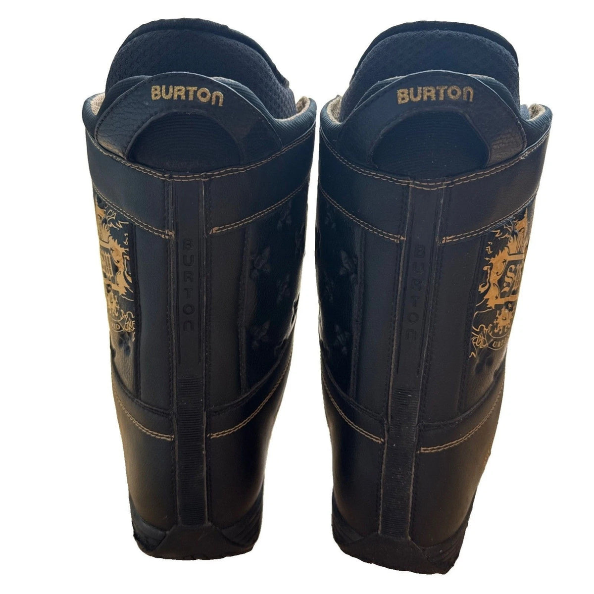 Burton Shaun White Snowboard Boots Mens 12 Black Gold Traditional Lace
