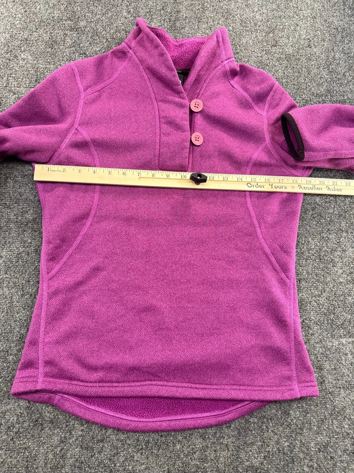 The North Face Women's Purple Button Shawl-Collar Pullover Size M Pre-Owned