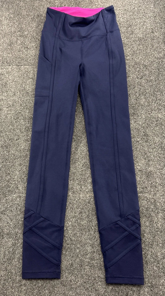 Lilly Pulitzer Luxletic Weekender Leggings Womens XXS Navy Pink Mesh 003401