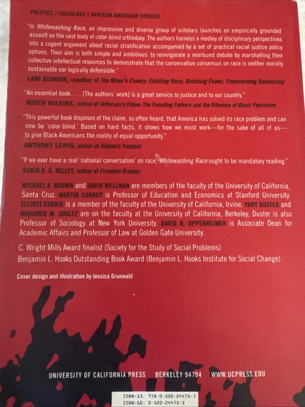 White-Washing Race Myth of a Color-Blind Society Paperback Sociology Book