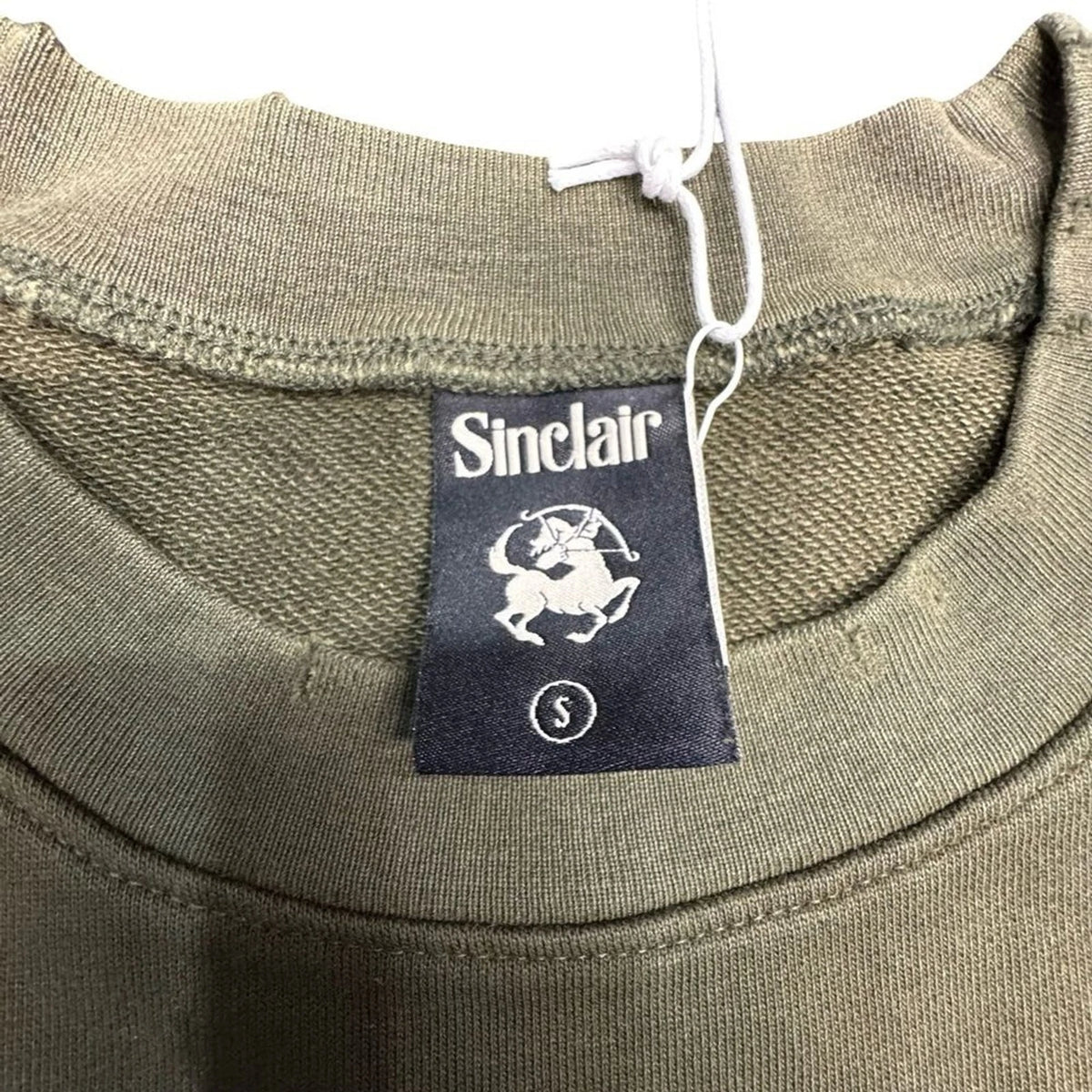 Sinclair Global Distressed Crewneck Sweater Men’s Small Hunter Green BNWT