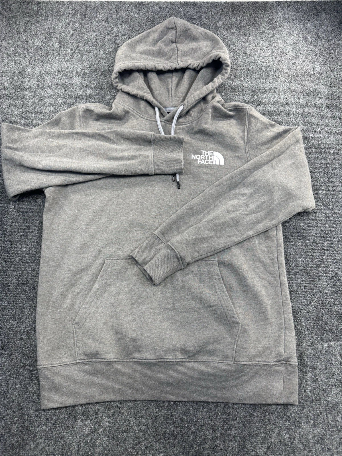 The North Face Hoodie Mens M Gray Heather Pullover Fleece Kangaroo Pocket