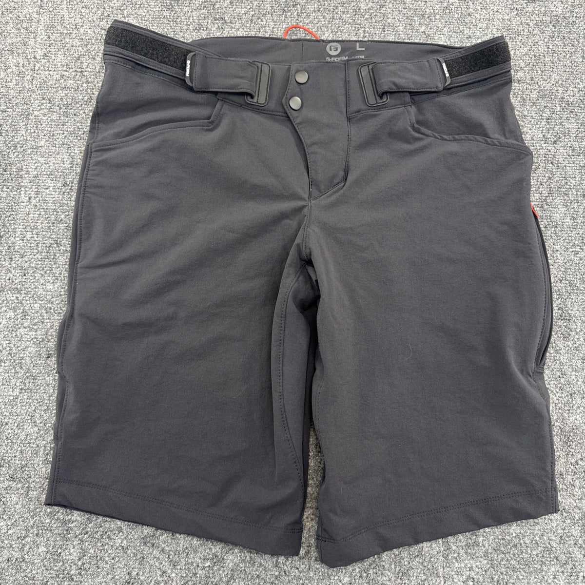 G-Form Rhode MTB Cycling Shorts Men’s L Black Stretch Mountain Bike