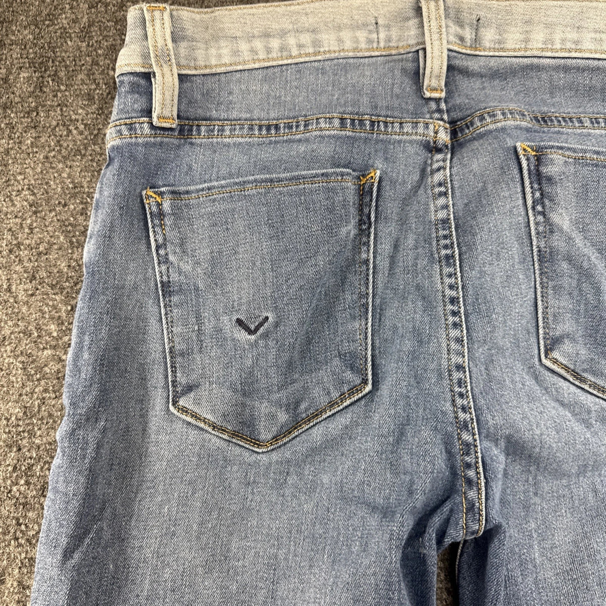 Hudson Barbara Skinny Jeans Size 26 Made USA Two Tone Colorblock Denim