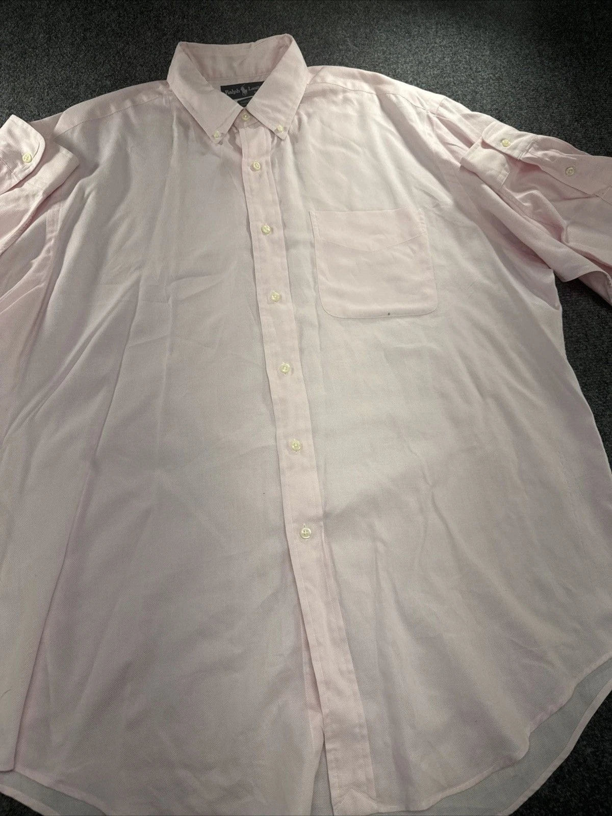 Ralph Lauren Yarmouth Men's Pink Cotton Classic Fit Dress Shirt 16.5 34/35