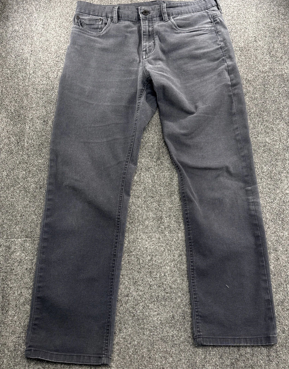 English Laundry Mens Jeans 34x30 Charcoal Gray Stretch Straight Leg 5 Pocket