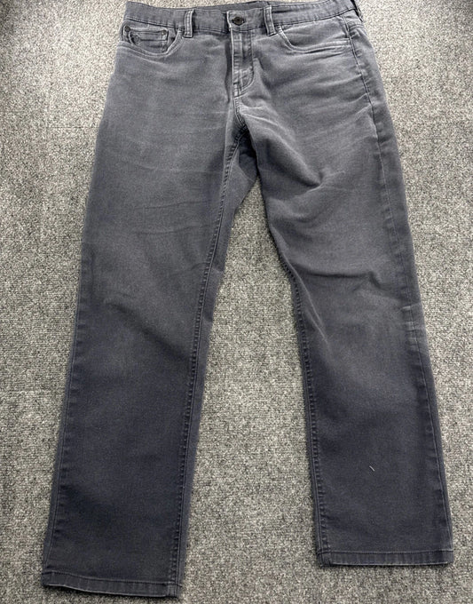 English Laundry Mens Jeans 34x30 Charcoal Gray Stretch Straight Leg 5 Pocket