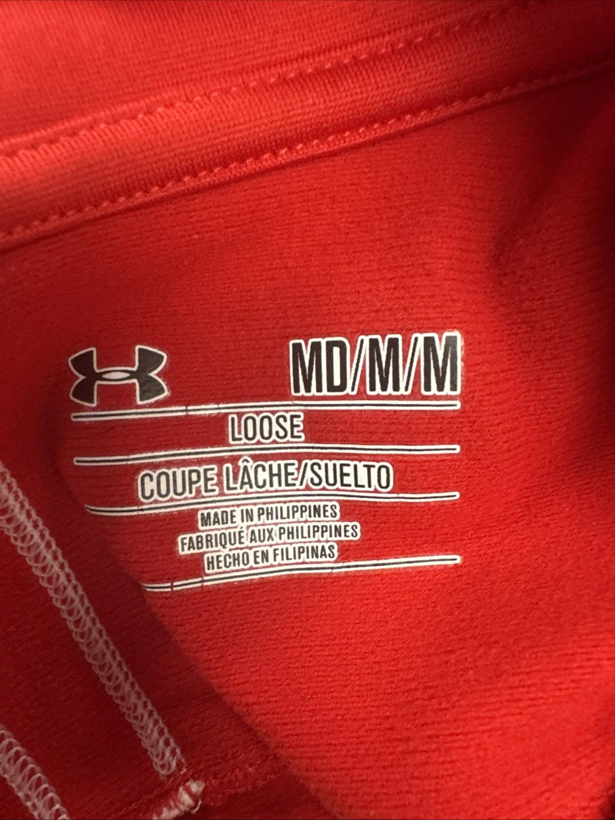 Under Armour Milwaukee Tool 1/4 Zip Pullover Men’s Medium Red Loose Fit