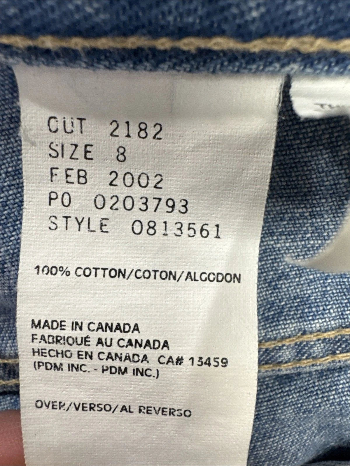 Vintage Y2K Tommy Hilfiger Jeans Womens 8 Studded Hem Wide Leg Made Canada 2002
