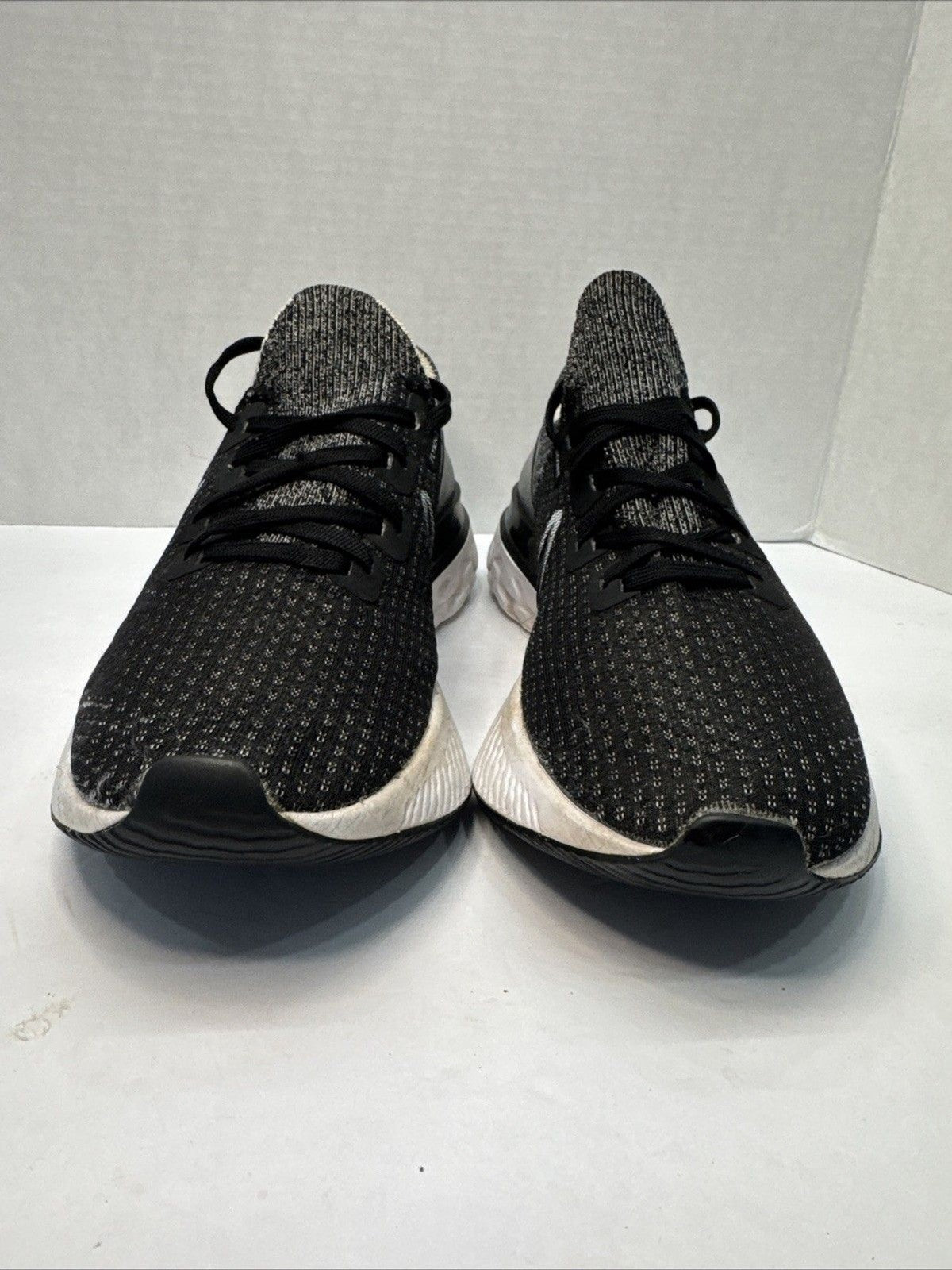 Nike React Infinity Run Flyknit Men 8.5 Black White Running Shoes CD4371-012