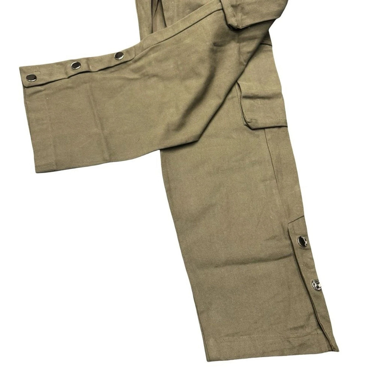 MNML Mens XS Olive Green Cargo Pants Yellow Drawstring Streetwear Utility