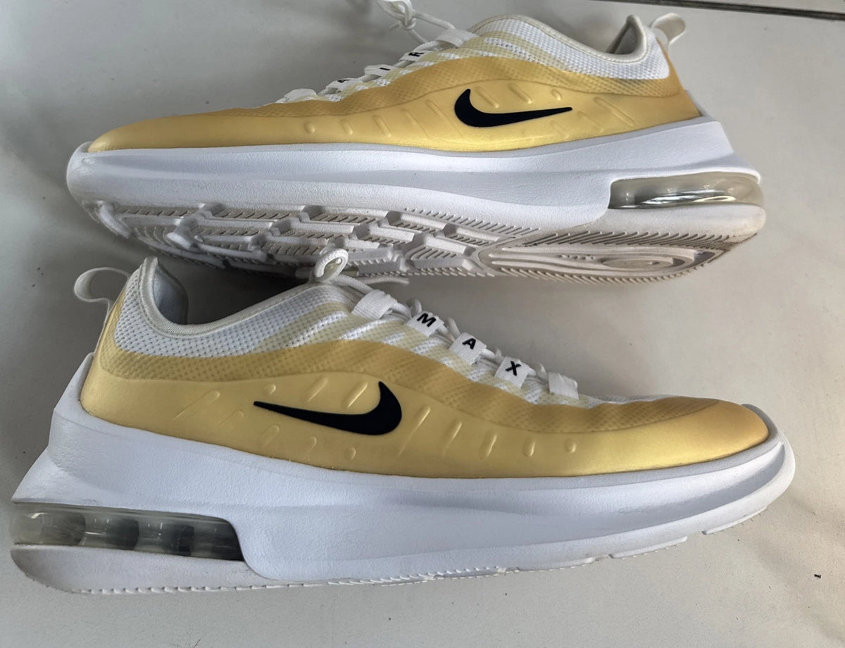 Nike Air Max Axis AA2168-103 Women's 8.5 White Black Gold Sneakers