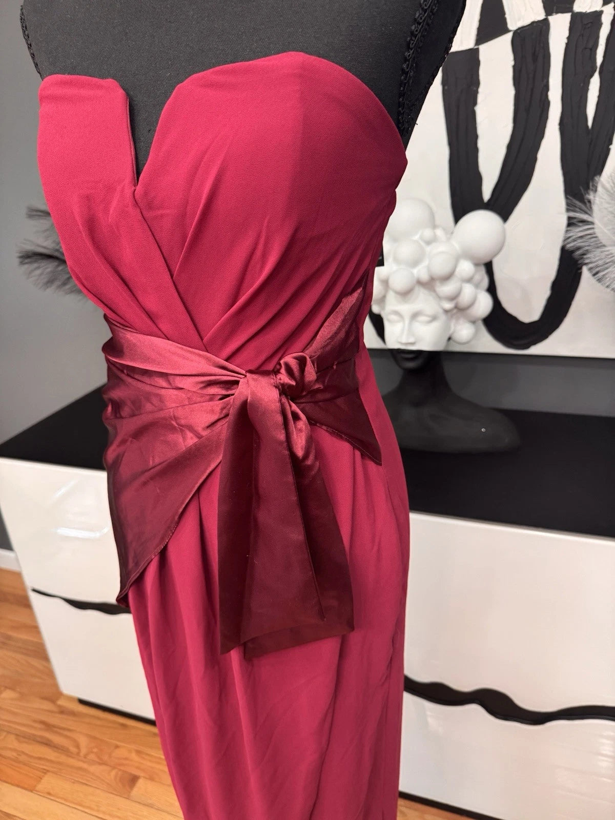 TFNC London Ollena Midi Dress Womens 8 Mulberry Purple Formal Cocktail NWT
