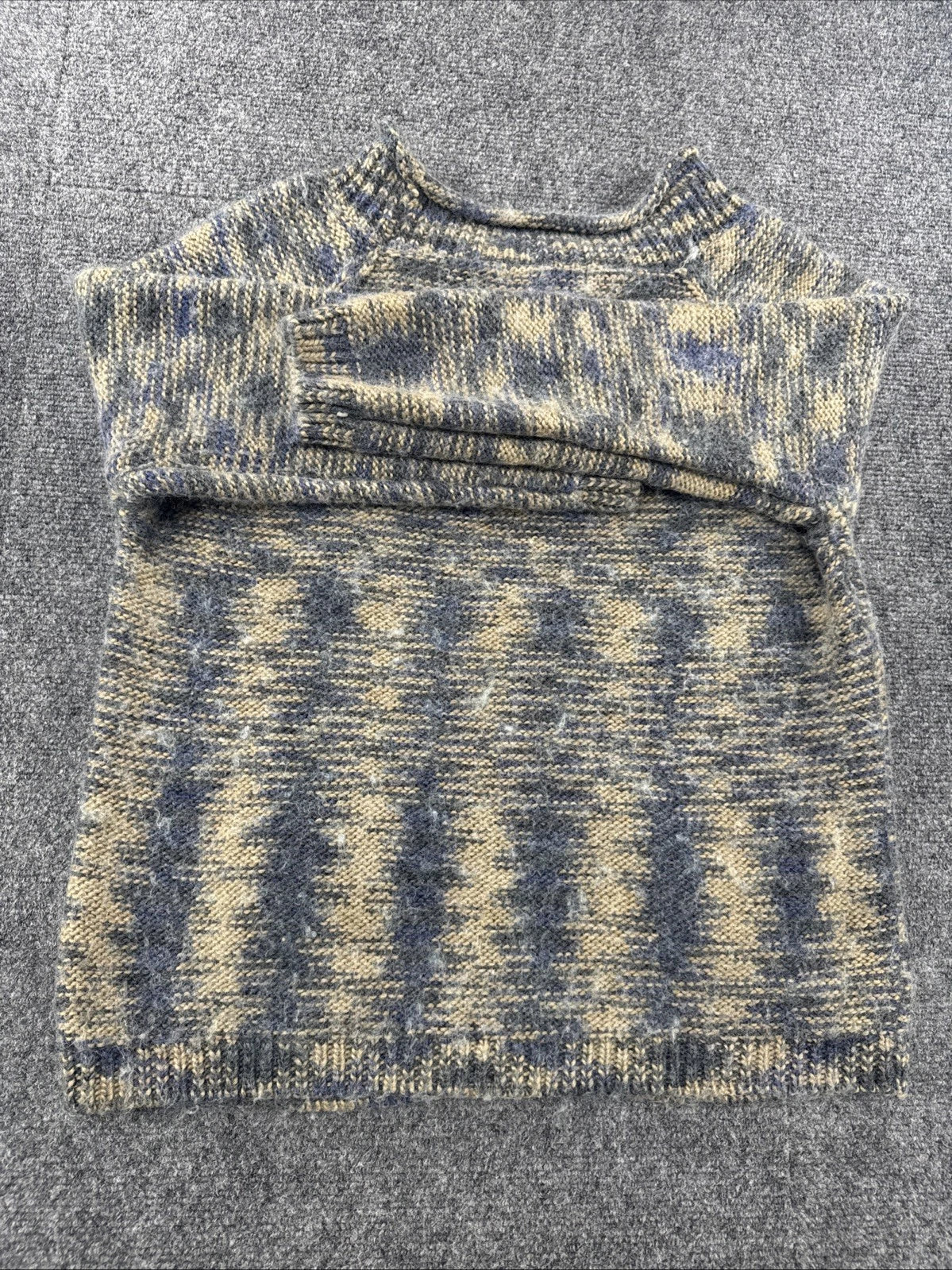Design History Wool Blend Cable Knit Sweater Women’s L Pockets Marled Cozy