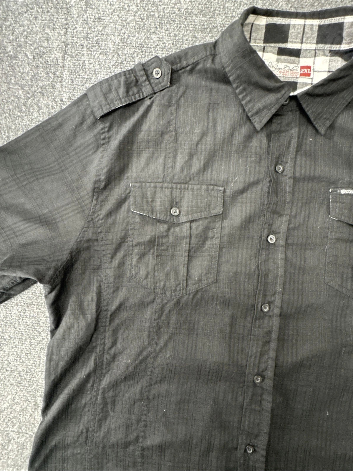 Sovereign Code Black Utility Button Shirt Men's 2XL Military Streetwear