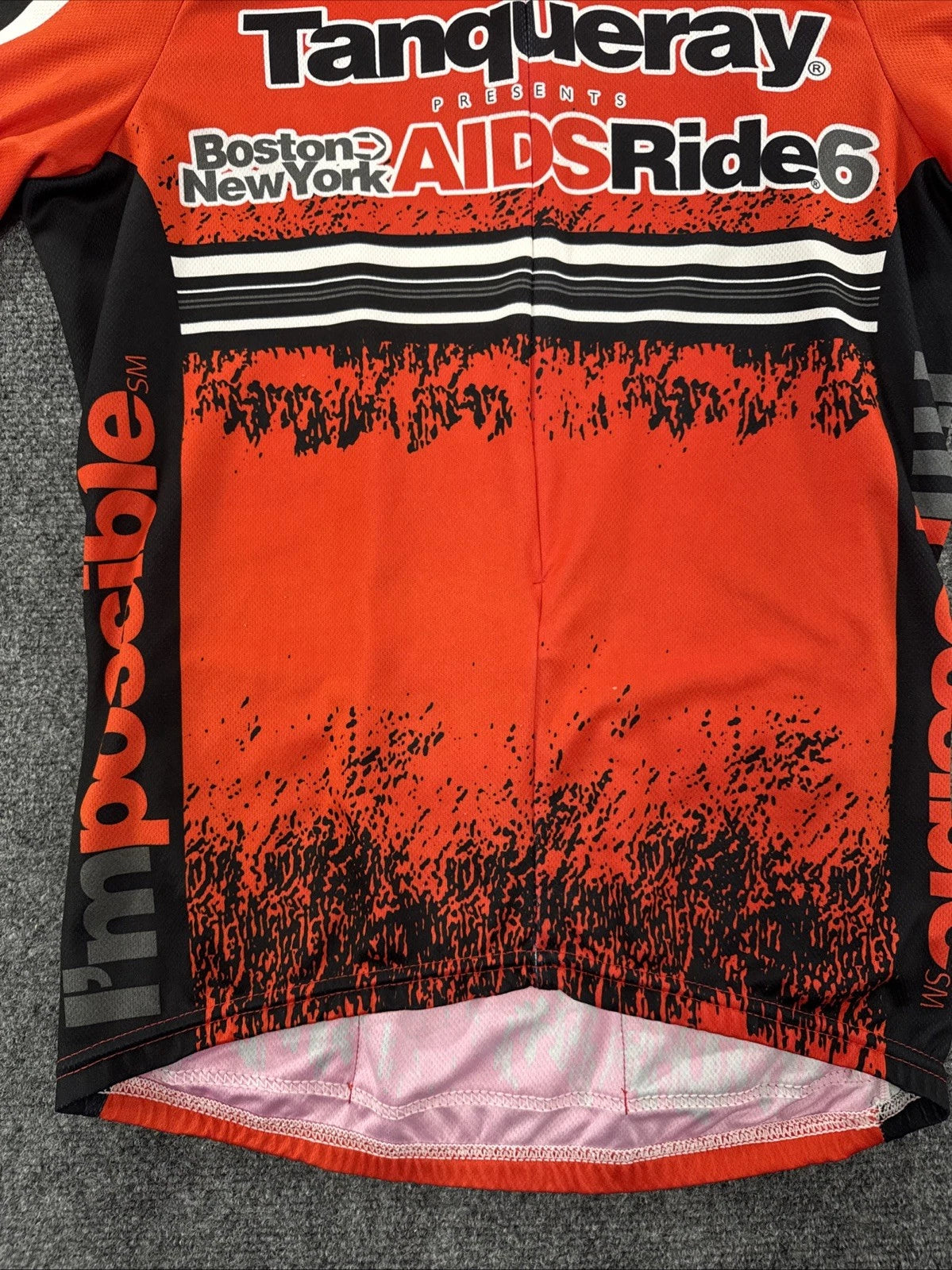 Vintage AIDS Ride 6 Tanqueray Cycling Jersey USA Made Bike Shirt M